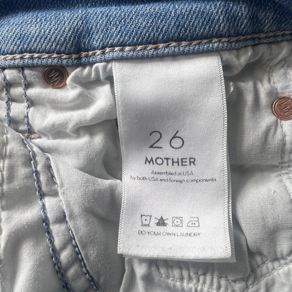 Mother the insider crop Step fray Distressed Light Blue Jeans - Picture 12 of 16